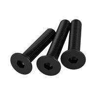 CVAADV Tornillo Allen avellanado plano con cabeza hueca hexagonal de acero Grade10.9, tornillos negros M2M2.5M3M4M5M6M8M10M12(25mm,M2 (120PCS))