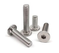 CVAADV Tornillo Allen de cabeza plana ultrafina de acero inoxidable 304 A2, M1.6, M2, 0.5, M3, M4, M5, M6, M8(45mm,M5 10pcs)