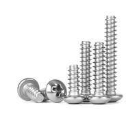 CVAADV Tornillo autorroscante for madera de cabeza plana redonda en cruz de acero inoxidable 304 con collarín de arandela, tornillos Phillips M1.2M1.4 .7 M2 .3-M5(5mm,M1.7 (200Pcs))