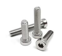 CVAADV Tornillo de cabeza hueca hexagonal Allen de acero inoxidable 304 A2, de perfil bajo y corto, de 3 a 100 mm, M2, 0,5 M3 M4 M5 M6 M8(12mm,10pcs M5)