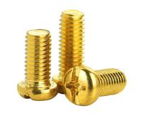 CVAADV Tornillo de máquina Phillips de latón, tornillos de cobre de cabeza redonda, perno cruzado de rosca métrica GB818 M2 .5 M3 M4M5 M6 M8(20mm (20Pcs),M4)