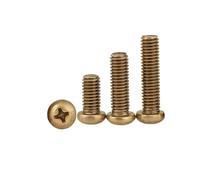 CVAADV Tornillos for máquina de latón macizo de cobre con cabeza plana en cruz, 5/10/20/50 piezas, M2,5, M3, M4, M5 y M6(M2x10mm 50pcs)