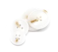 CVBF 15/25/30mm Resina imitación Cuerno Negro Botones Grandes para la Ropa del suéter de la Capa del Juego de la Vendimia Decoración de Bricolaje, NO.1 Blanca, 25mm 10pcs