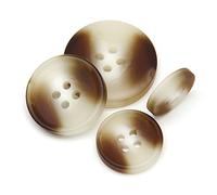 CVBF 15/25/30mm Resina imitación Cuerno Negro Botones Grandes para la Ropa del suéter de la Capa del Juego de la Vendimia Decoración de Bricolaje, NO.2 Beige, 21mm 30pcs