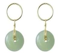 CvbGNJm Anillos De Joyería,Pendientes Étnicos De Plata Esterlina Aguja De Oreja Jade Círculo Colgante Aretes for Mujer Pendientes De Metal Minimalistas Joyería De Moda Madre