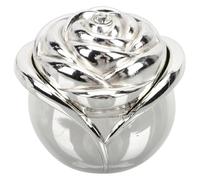 CvbGNJm Joyero, Caja for Anillos con Forma de Rosa, Joyero Vintage, Estuche pequeño for Almacenamiento de baratijas, Caja Organizadora de Recuerdos for Anillos, Pendientes for niñas y Mujeres, Plata