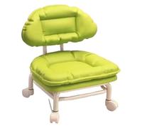 CvbGNJm Taburete rodante, Rueda giratoria de 360 Grados, Taburete pequeño, Respaldo de polea for el hogar, Banco móvil bajo con Asiento Giratorio for Zapatos(Green)