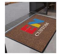 CVBN Felpudo Personalizado con Logo Texto Alfombra Familia Entrada Hotel o Empresa Felpudos Mascotas Personalizada,60x90cm