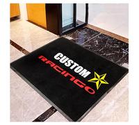 CVBN Felpudo Personalizado con Logo Texto Exterior Entrada Personalizable Alfombras Personalizadas Familia Comercial Antideslizante para Pasillo Cocina (90×60cm)