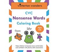 CVC Nonsense Words Coloring Book: Helps children to become more comfortable and confident with phonics skills assessments.