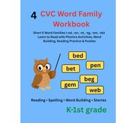 CVC Word Family Workbook: Short E Word Families (-ed, -en, -et, -eg, -em, -eb) Learn to Read with Phonics Activities, Word Building, Reading Practice & Puzzles