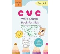 CVC Word Search Book: 50+ CVC Word Search Puzzles for Kids Ages 4-7 | Short Vowel Word Families | Phonics & Early Reading Practice | Solutions Provided | 6 x 9 inches, 111 pages