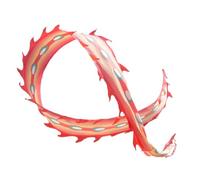 CVdrtyED Danza Disfraz León Cinta De Danza Del Dragón Chino, Serpentinas León Giratorias Fluidas Similares A La Seda Colorido 3D Espectáculo Dragón(Rot,8m)