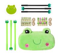 CVDYWDJIE 1 Estuche para Lápices, 6 Bolígrafos, 1 Bloc De Notas Y 20 Clips De Madera, Lindo Estuche para Lápices, Artículos De Papelería Interesantes, Regalos para Estudiantes, Útiles Escolares