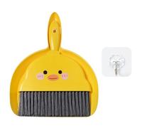 CVDYWDJIE 1 Juego Pequeño De Escoba Y Recogedor, 1 Gancho Transparente, Mini Recogedor Y Escoba De Mano, Juego De Escoba Y Recogedor Portátil, Escoba De Mesa con Pala