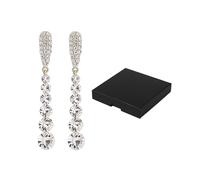 CVDYWDJIE 1 Par De Aretes para Mujer, 1 Joyero, Aretes Brillantes para Mujer, Aretes Dorados para Niña, Aretes Art Deco para Niña