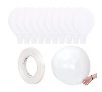 CVDYWDJIE 10 Globos Blancos Grandes, 1 Rollo De Cinta Blanca, Globos Redondos De Látex, Accesorios De Fondo para Fotos, Decoraciones para Fiestas De Celebración Navideña