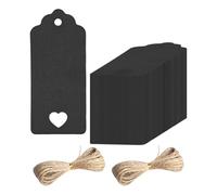 CVDYWDJIE 100 Uds. Etiquetas De Papel Y 2 Rollos De Cuerda, Etiquetas Coles DIY En Blanco, Etiquetas De Etiquetas, Etiquetas De Regalo, Etiquetas De Ropa