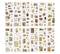 CVDYWDJIE 12 Pegatinas Retro, Pegatinas Impermeables, Pegatinas De Materiales Creativos, Accesorios para Álbumes De Recortes, Se Pueden Utilizar para Decorar Álbumes De Recortes, Etc.