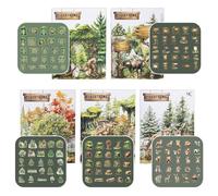 CVDYWDJIE 125 Pegatinas De Bosque Con Temas De Animales y Plantas - Impermeables Para Decorar Agendas, Álbumes De Fotos y Ordenadores