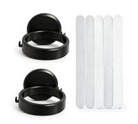 CVDYWDJIE 2 Estantes para Secador De Pelo De Pared Sin Perforaciones, 1 Pegatina Antideslizante, Estantes para Secador De Pelo De Baño, Tiras De Goma Transparentes Impermeables.