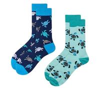 CVDYWDJIE 2 Pares De Calcetines De Tortuga, Calcetines De Media Pantorrilla Con Patrón Creativo, Calcetines Unisex, Transpirables Y Cómodos, Calcetines Divertidos, Regalos Divertidos