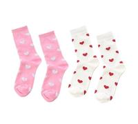 CVDYWDJIE 2 Pares De Calcetines Love, Calcetines Estampados Para Mujer, Calcetines De Algodón Cómodos Y Transpirables, Calcetines Deportivos De Moda, Calcetines Divertidos, Lindos Calcetines De Tenis