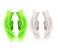 CVDYWDJIE 2 Pares De Guantes De Piel, Guantes Largos De Piel, Unisex, Accesorios De Cosplay, Guantes Antideslizantes, Decoración De Guantes para Fiestas Navideñas