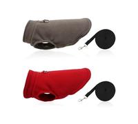 CVDYWDJIE 2 Piezas De Ropa para Mascotas, 2 Piezas De Correas para Mascotas, Abrigos Cálidos De Invierno para Perros, Chalecos Gruesos, Suministros para Mascotas