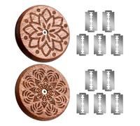 CVDYWDJIE 2 Uds Cuchillos para Cortar Pan con 10 Uds Cuchillas De Repuesto, Herramientas para Hornear, Accesorios para Pan DIY, Herramientas para Cortar Pan