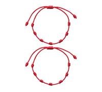 CVDYWDJIE 2Pcs Cuerda Roja Simple, Pulsera Tejida A Mano de Pareja y Amistad