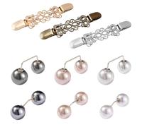 CVDYWDJIE 3 Botones De Bufanda De Diamantes De Imitación Y 6 Botones De Cárdigan De Perlas, Botones De Ropa Elees, Botones Decorativos Para Ropa, Botones De Sujeción De Ropa, Accesorios De Ropa