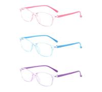 CVDYWDJIE 3 Piezas Gafas Infantiles Gafas Simples Monocromáticas Gafas De Lectura Gafas De Moda Para Niños Y Niñas Gafas Para Juegos De Computadora A Prueba De Luz