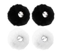 CVDYWDJIE 4 Uds Colas De Conejito, Decoración De Cola De Felpa Esponjosa, Lindas Bolas De Felpa, Accesorios para Juegos De Fiesta Navideña, Accesorios para Disfraz De Conejo