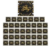 CVDYWDJIE 40 Uds Servilletas De Feliz Cumpleaños, Servilletas Cuadradas De 33Cm X 33Cm, Servilletas De Mesa, Papel De Decoración para Fiesta De Cumpleaños