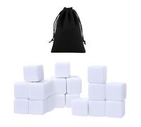 CVDYWDJIE 50 Dados Y 1 Bolsa De Almacenamiento, Dados En Blanco, Dados Creativos DIY, Dados Acrílicos, Dados De Juego