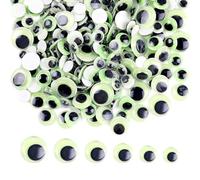 CVDYWDJIE 600 Pegatinas Luminosas para Ojos Falsos, Pegatinas Creativas, Pegatinas Decorativas, Pegatinas Redondas De Plástico para Vasos, Accesorios para Manualidades DIY