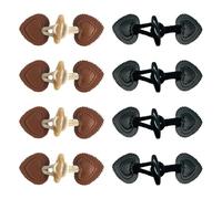 CVDYWDJIE 8 Pares De Botones De Cuerno, Botones De Cuero PU, Botones Retro, Botones Decorativos, Se Pueden Usar para Abrigos, Chaquetas, Suéteres