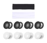 CVDYWDJIE 8 Pares De Hebillas Magnéticas para Números, 2 Piezas De Cintas para La Cabeza Deportivas, Portanúmeros De Maratón, Portanúmeros De Carrera, Accesorios Deportivos para Maratón