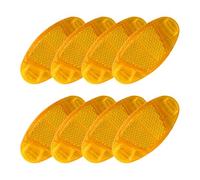 CVDYWDJIE 8 Piezas Reflectores para Bicicleta, Reflectores Ovalados, Señales De Advertencia De Seguridad, Equipos para Viajes Nocturnos, Accesorios para Bicicletas