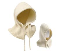 CVDYWDJIE Bufanda Y Gorro Integrados Para Mujer, Gorro De Lana Con Protección Para Los Oídos, Gorro De Punto Sencillo, Productos Térmicos De Invierno, 1 Unidad