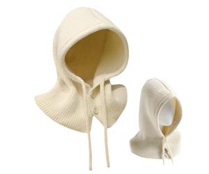 CVDYWDJIE Bufanda Y Gorro Integrados Para Mujer, Gorro De Lana Con Protección Para Los Oídos, Gorro De Punto Sencillo, Productos Térmicos De Invierno, 1 Unidad