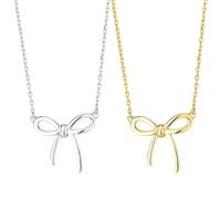 CVDYWDJIE Cadenas De Lazo De 2 Piezas, Collares Sencillos Y Versátiles, Collares Elees, Complementos De Moda, Joyería para Mujer.