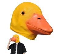 CVDYWDJIE Capucha De Cabeza De Pato De 1 Pieza, Cubierta De Máscara De Pato Amarillo, Capucha De Látex Suave, Máscara De Animal Divertida, Decoración De Accesorios para Fiestas Navideñas
