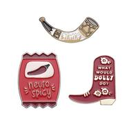 CVDYWDJIE Conjunto De Insignias Irregulares De 3 Piezas, Insignias Retro Personalizadas, Pines para Jeans De Mujer, Broches De Moda para Mujer, Regalos De Mezclilla para Mujer