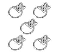 CVDYWDJIE Hebilla De Anillo De Acero Inoxidable De 5 Piezas, Anillo para Atar Caballos, Anillo De Fijación De Metal, Almohadilla De Fijación De Anillo, Placa De Ojo, Hebilla De Fijación De Anillo
