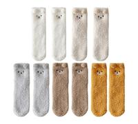 CVDYWDJIE Juego De 5 Pares De Calcetines Mullidos Multicolores, Calcetines Suaves Para Dormir Para Niños, Calcetines Peludos Para Niñas, Lindos Calcetines Para Niñas