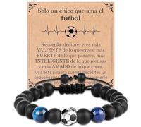 CVDYWDJIE Juego De Pulseras con Cuentas De 3 Piezas, Patrón De Fútbol, para Niños, Regalo De Victoria En El Juego, Regalo para Fanáticos, Tamaño Ajustable.