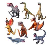 CVDYWDJIE Juguetes Modelo De Dinosaurio De 8 Piezas, Juego De Dinosaurios Jurásicos, Juguetes De Dinosaurios Simulados, Adornos De Escritorio, Regalos Novedosos para Niños
