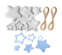 CVDYWDJIE Molde Cole De Estrella De 1 Pieza Y 2 Rollos De Cuerda, Molde Cole Decorativo DIY, Molde De Silicona, Molde De Yeso, Molde Artesanal DIY